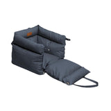 Maxbell Dog Car Seat Adjustable Strap Sturdy with Storage Pockets Puppy Booster Seat Dark Blue