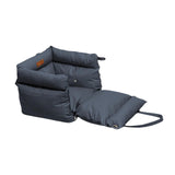 Maxbell Dog Car Seat Adjustable Strap Sturdy with Storage Pockets Puppy Booster Seat Dark Blue