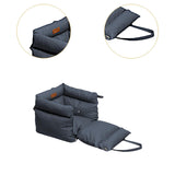 Maxbell Dog Car Seat Adjustable Strap Sturdy with Storage Pockets Puppy Booster Seat Dark Blue