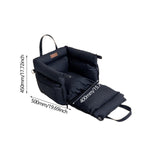 Maxbell Dog Car Seat Adjustable Strap Sturdy with Storage Pockets Puppy Booster Seat Black