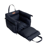 Maxbell Dog Car Seat Adjustable Strap Sturdy with Storage Pockets Puppy Booster Seat Black