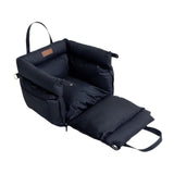 Maxbell Dog Car Seat Adjustable Strap Sturdy with Storage Pockets Puppy Booster Seat Black