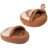 Maxbell Slipper Cat Bed with Cover Comfortable Dog Bed Soft Cozy for Small Dogs 50x50cm
