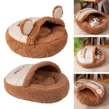 Maxbell Slipper Cat Bed with Cover Comfortable Dog Bed Soft Cozy for Small Dogs 50x50cm