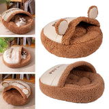 Maxbell Slipper Cat Bed with Cover Comfortable Dog Bed Soft Cozy for Small Dogs 50x50cm