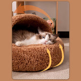 Maxbell Slipper Cat Bed with Cover Comfortable Dog Bed Soft Cozy for Small Dogs 50x50cm
