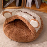 Maxbell Slipper Cat Bed with Cover Comfortable Dog Bed Soft Cozy for Small Dogs 50x50cm