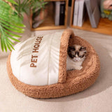 Maxbell Slipper Cat Bed with Cover Comfortable Dog Bed Soft Cozy for Small Dogs 65x45cm