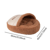 Maxbell Slipper Cat Bed with Cover Comfortable Dog Bed Soft Cozy for Small Dogs 65x45cm
