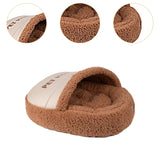 Maxbell Slipper Cat Bed with Cover Comfortable Dog Bed Soft Cozy for Small Dogs 65x45cm