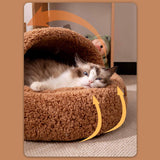 Maxbell Slipper Cat Bed with Cover Comfortable Dog Bed Soft Cozy for Small Dogs 65x45cm
