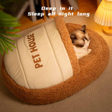 Maxbell Slipper Cat Bed with Cover Comfortable Dog Bed Soft Cozy for Small Dogs 65x45cm