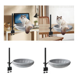 Maxbell Cat Desk Bed Kitten Furniture for Indoor Cats Clamp Mount Cat Hammock Perch Mesh Cloth