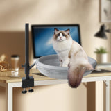 Maxbell Cat Desk Bed Kitten Furniture for Indoor Cats Clamp Mount Cat Hammock Perch Mesh Cloth and Plush