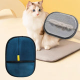 Maxbell Pet Hair Remover Glove Soft Pet Groomimg Gloves for Dogs Small Animals Horse Dark Blue