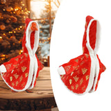 Maxbell Christmas Porch Goose Outfit Decorative Creative Costume for Lawn Porch Yard Red