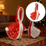Maxbell Christmas Porch Goose Outfit Decorative Creative Costume for Lawn Porch Yard Red