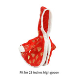 Maxbell Christmas Porch Goose Outfit Decorative Creative Costume for Lawn Porch Yard Red