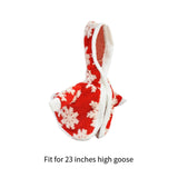 Maxbell Christmas Porch Goose Outfit Decorative Creative Costume for Lawn Porch Yard snowflake