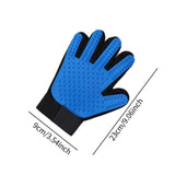 Maxbell Dog Grooming Glove Right Hand Reusable Massage Mitt for Washing Cat Cleaning Blue