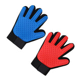 Maxbell Dog Grooming Glove Right Hand Reusable Massage Mitt for Washing Cat Cleaning Blue