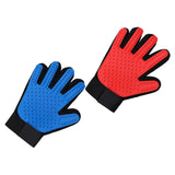 Maxbell Dog Grooming Glove Right Hand Reusable Massage Mitt for Washing Cat Cleaning Blue
