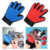 Maxbell Dog Grooming Glove Right Hand Reusable Massage Mitt for Washing Cat Cleaning Blue