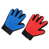 Maxbell Dog Grooming Glove Right Hand Reusable Massage Mitt for Washing Cat Cleaning Blue