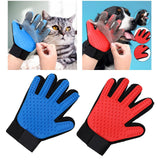 Maxbell Dog Grooming Glove Right Hand Reusable Massage Mitt for Washing Cat Cleaning Blue