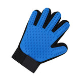 Maxbell Dog Grooming Glove Right Hand Reusable Massage Mitt for Washing Cat Cleaning Blue