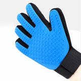 Maxbell Dog Grooming Glove Right Hand Reusable Massage Mitt for Washing Cat Cleaning Blue