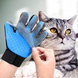 Maxbell Dog Grooming Glove Right Hand Reusable Massage Mitt for Washing Cat Cleaning Blue