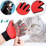 Maxbell Dog Grooming Glove Right Hand Reusable Massage Mitt for Washing Cat Cleaning Red