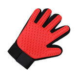 Maxbell Dog Grooming Glove Right Hand Reusable Massage Mitt for Washing Cat Cleaning Red