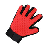 Maxbell Dog Grooming Glove Right Hand Reusable Massage Mitt for Washing Cat Cleaning Red