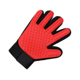 Maxbell Dog Grooming Glove Right Hand Reusable Massage Mitt for Washing Cat Cleaning Red