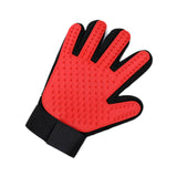 Maxbell Dog Grooming Glove Right Hand Reusable Massage Mitt for Washing Cat Cleaning Red