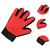 Maxbell Dog Grooming Glove Right Hand Reusable Massage Mitt for Washing Cat Cleaning Red