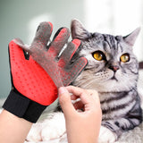 Maxbell Dog Grooming Glove Right Hand Reusable Massage Mitt for Washing Cat Cleaning Red