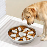 Maxbell Dog Bowl Pet Supplies Water Dispenser Thickened Double Sided Use Slow Feeder