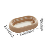 Maxbell Cat Scratching Board Lounge with Ball Toy Sisal Play Grinding Claw Sisal Bed Brown White