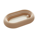 Maxbell Cat Scratching Board Lounge with Ball Toy Sisal Play Grinding Claw Sisal Bed Brown White