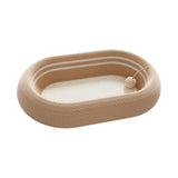 Maxbell Cat Scratching Board Lounge with Ball Toy Sisal Play Grinding Claw Sisal Bed Brown White