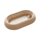 Maxbell Cat Scratching Board Lounge with Ball Toy Sisal Play Grinding Claw Sisal Bed Brown White