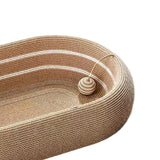 Maxbell Cat Scratching Board Lounge with Ball Toy Sisal Play Grinding Claw Sisal Bed Brown