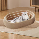 Maxbell Cat Scratching Board Lounge with Ball Toy Sisal Play Grinding Claw Sisal Bed Brown
