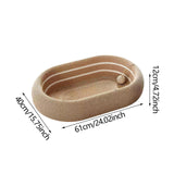 Maxbell Cat Scratching Board Lounge with Ball Toy Sisal Play Grinding Claw Sisal Bed Brown