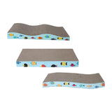 Maxbell Scratching Board for Indoor Cats Sturdy Large Corrugated Board Play Sleeping wave
