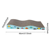 Maxbell Scratching Board for Indoor Cats Sturdy Large Corrugated Board Play Sleeping wave