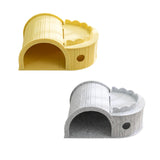 Maxbell Cardboard Cat House Decoration Versatile Scratching Pad for Bunny Dogs Kitty Yellow